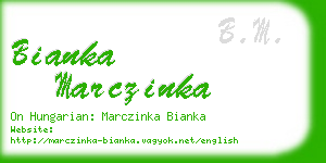 bianka marczinka business card